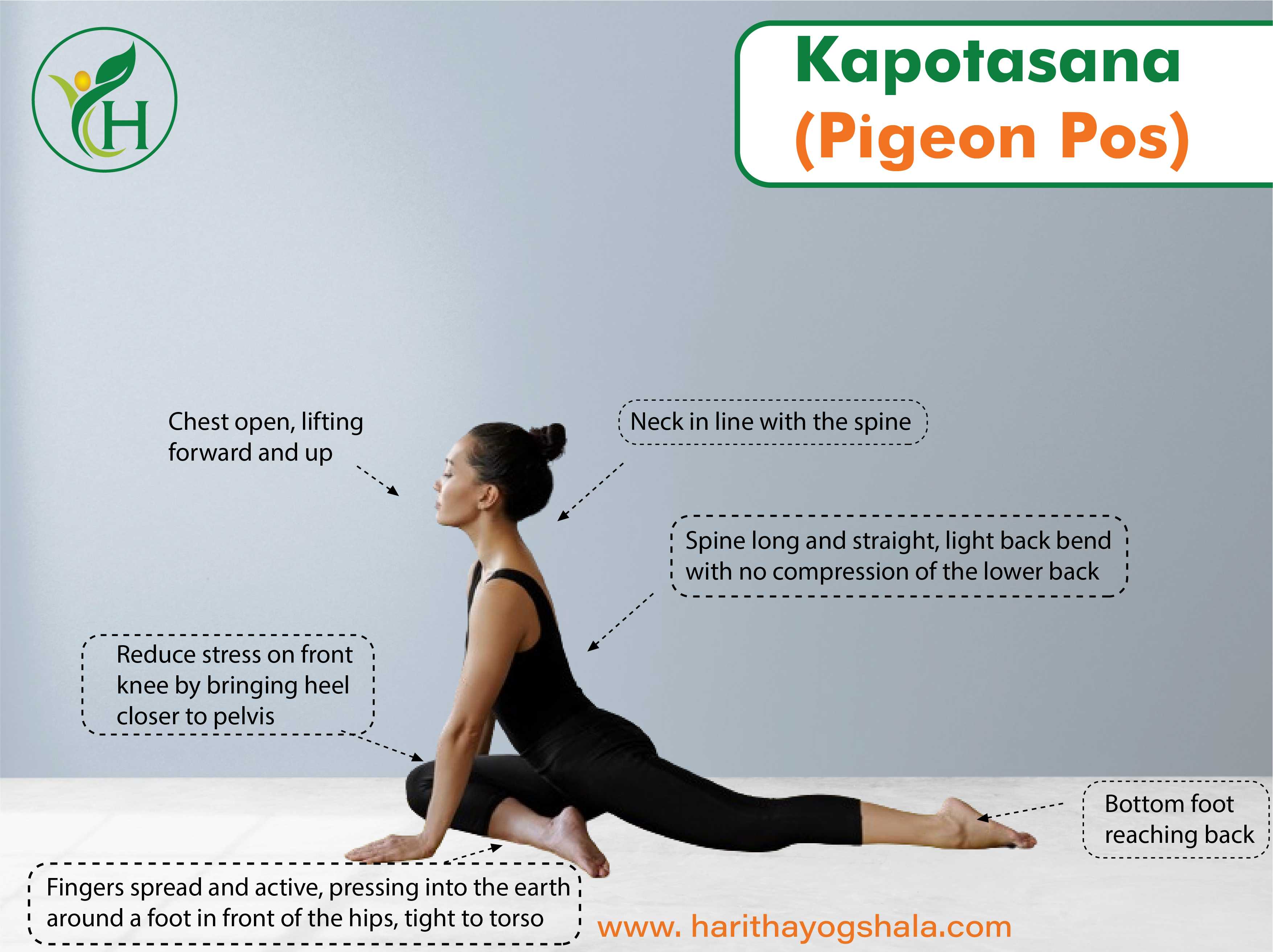 A person practicing Kapotasana Yoga, also known as Pigeon Pose, demonstrating flexibility and strength in their yoga practice